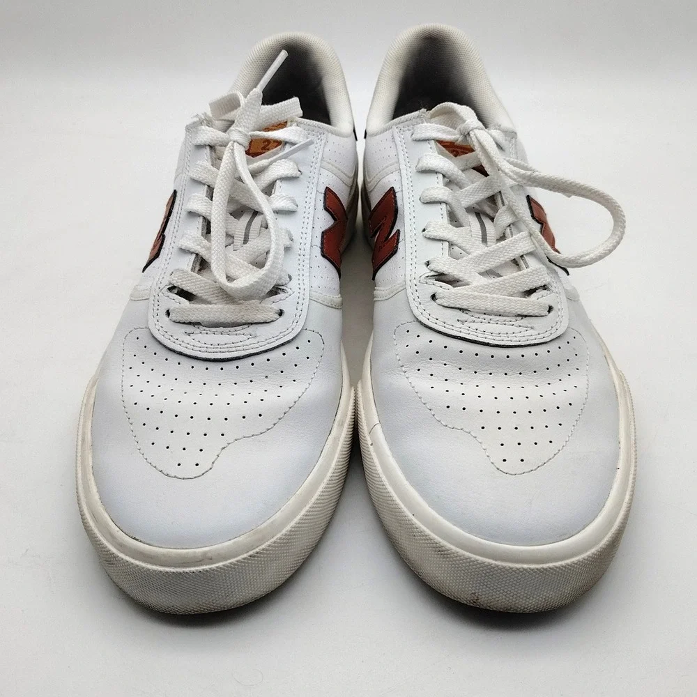 New Balance 272 Shoe Mens 10.5 Suede Leather Skate Low Top White and Brown